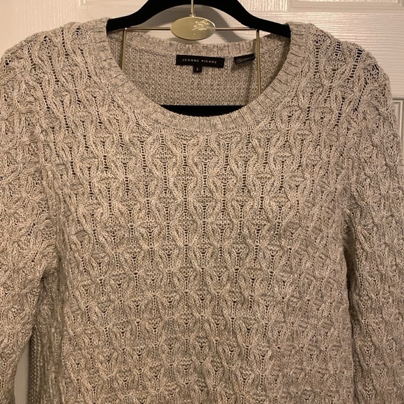 Jeanne Pierre Cream Knit Pullover Sweater Size L - Picture 2 of 8